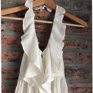 Kimchi Antigua Sheer Ruffle Midi Dress